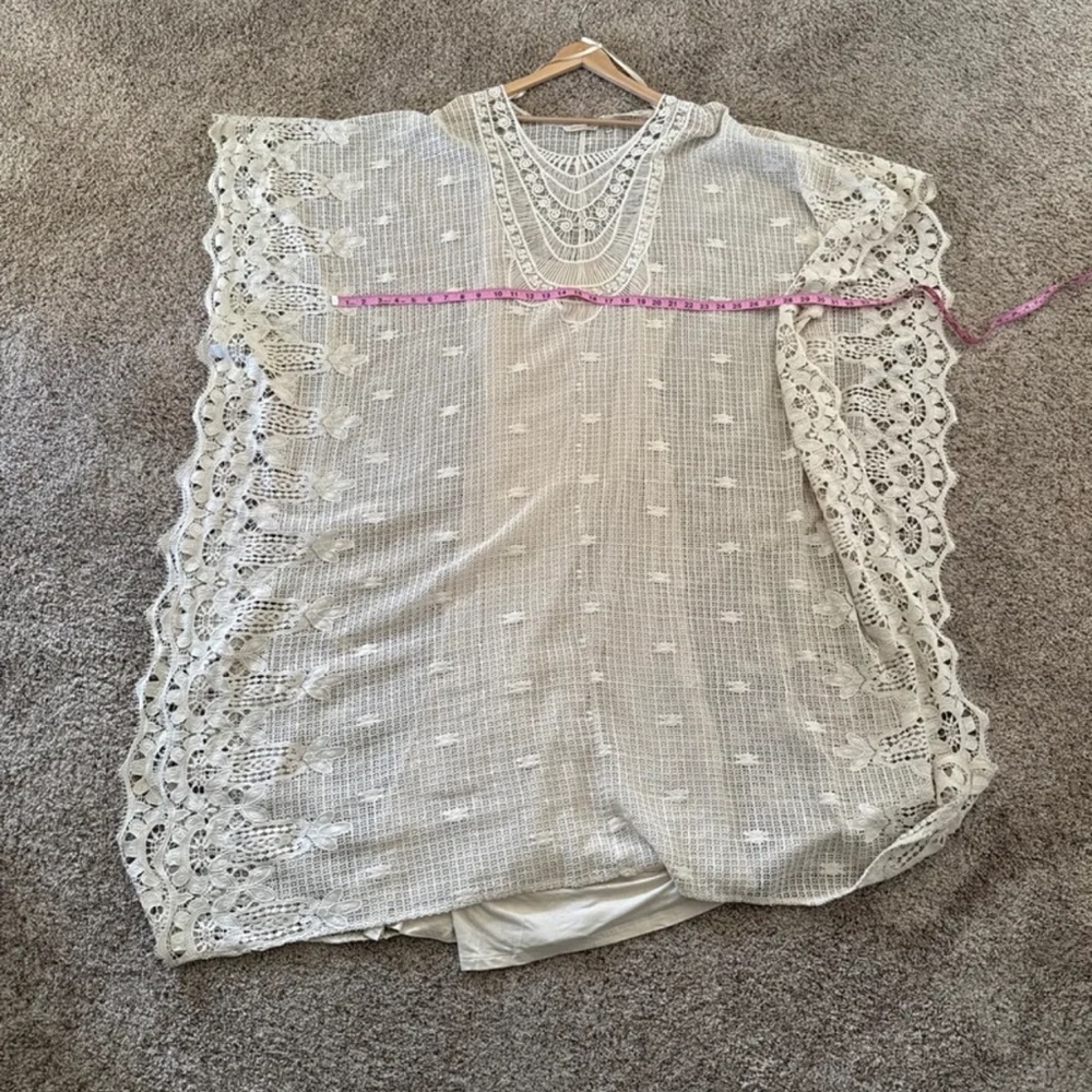 Soft Surroundings Martinique Breeze Caftan in Cream 
size Large/XL - Picture 11 of 12